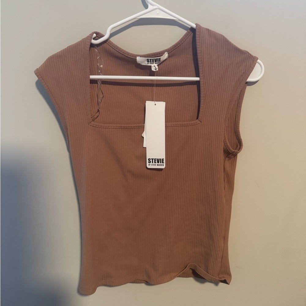 Brown Steve Madden top size large